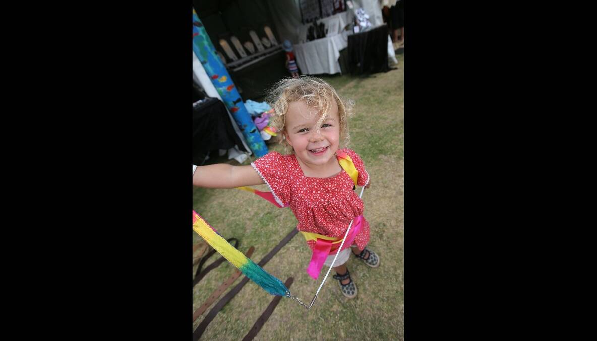 Port Fairy Folk Festival Saturday: Two-year-old Sammi Needham from Ocean Grove. 
