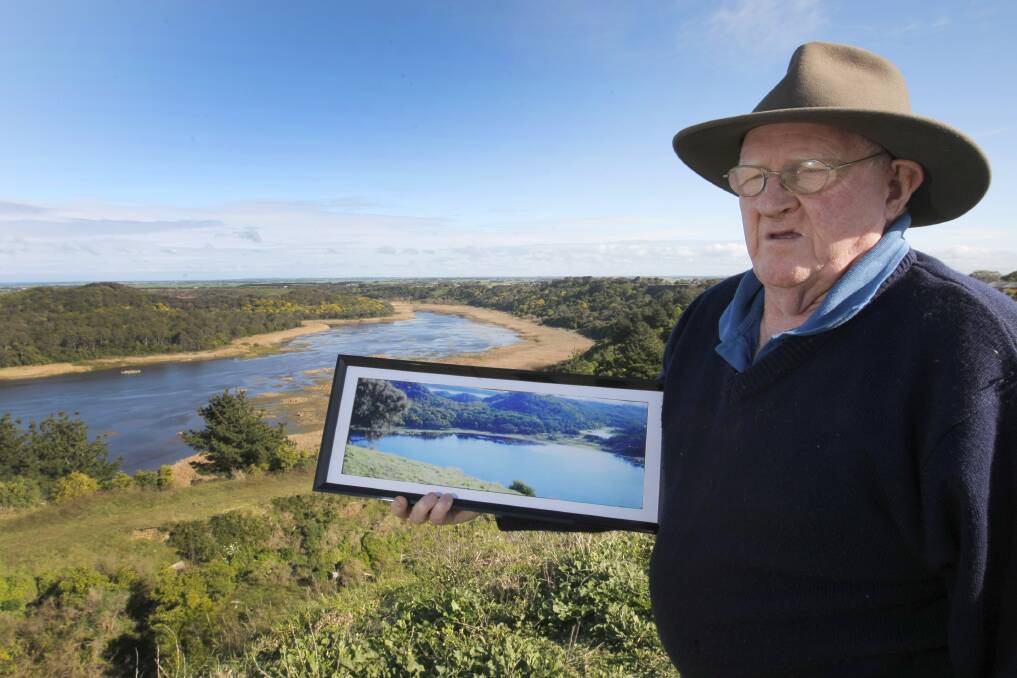 Koroit resident Jack Godfrey wants to return the water levels in Tower Hill Lake to that of the 1960s. Picture: ROB GUNSTONE