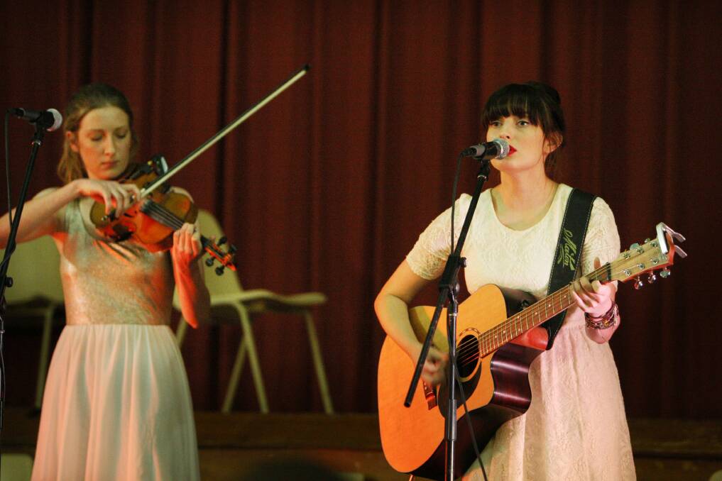Lake School students at Koroit's Stars of the Lake concert: Georgia Rose, 16, from Valencia Creek and Maggie Rutjens,17, of Crystal Brook, South Australia.