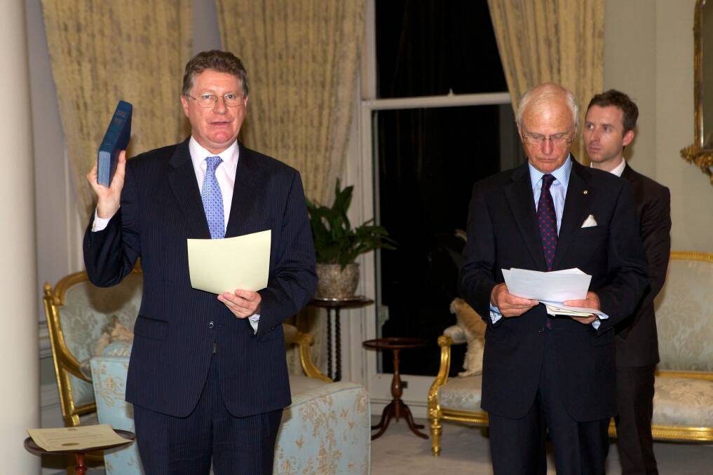  Denis Napthine was sworn in at Government House last night.