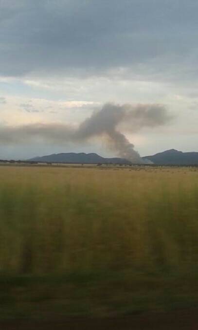 James Alexander sent The Standard this photo of smoke over the Grampians this week.