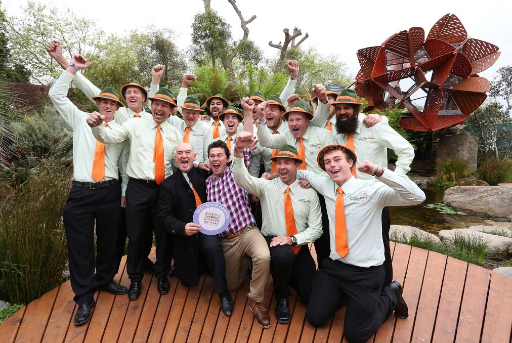 Tristan Krepp (far left) was part of the Australian team that took out the Chelsea Flower Show in London.