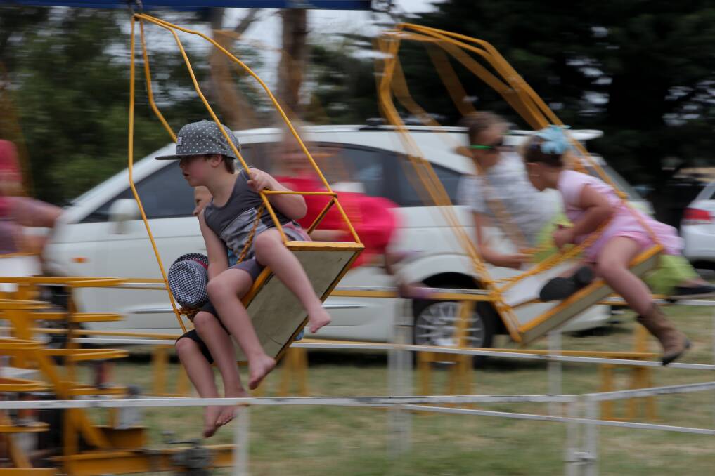Children at Camperdown enjoy the rides on offer. 