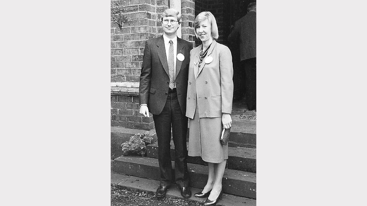 Denis Napthine with his wife Peggy after losing preselection in 1985.