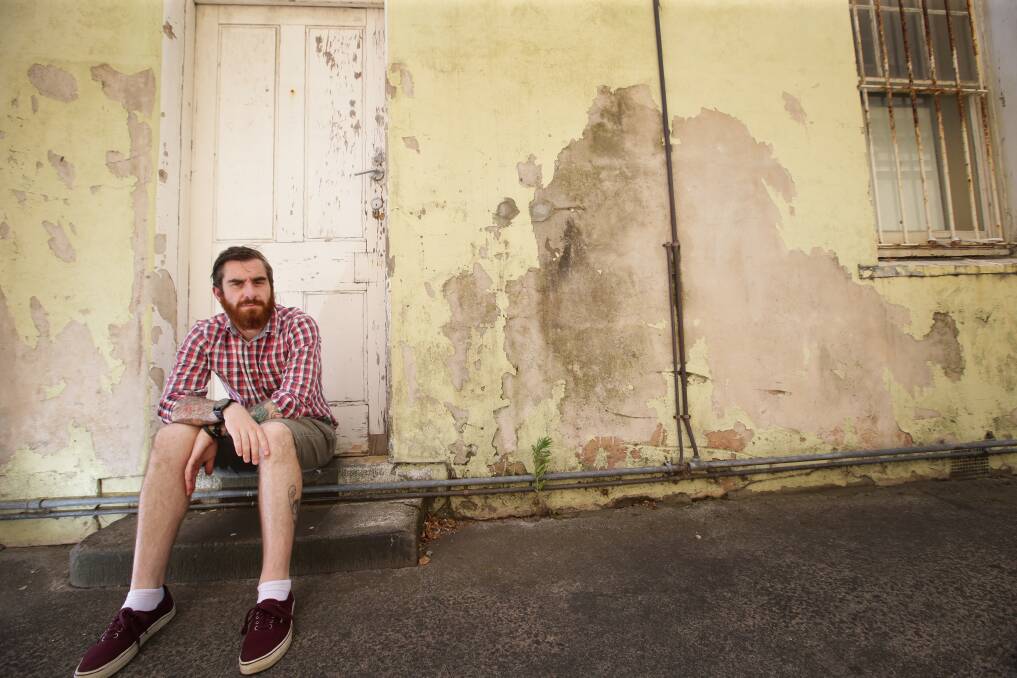 Artist Nathan Pye will paint a mural as part of the laneway festivals at Wunta. Picture: VICKY HUGHSON