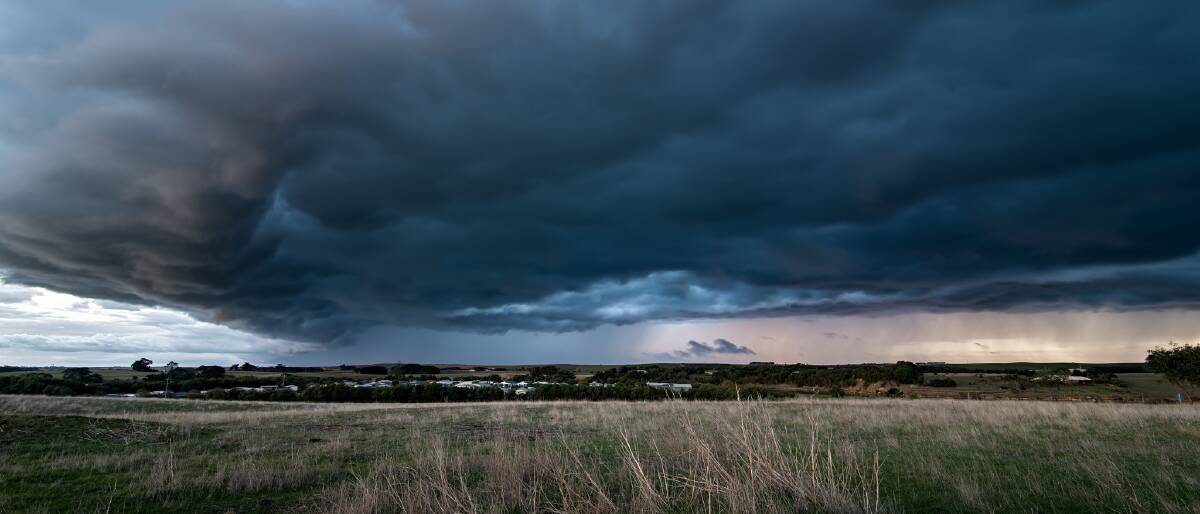 Aaron Toulmin took this photo as the storm approached Warrnambool.