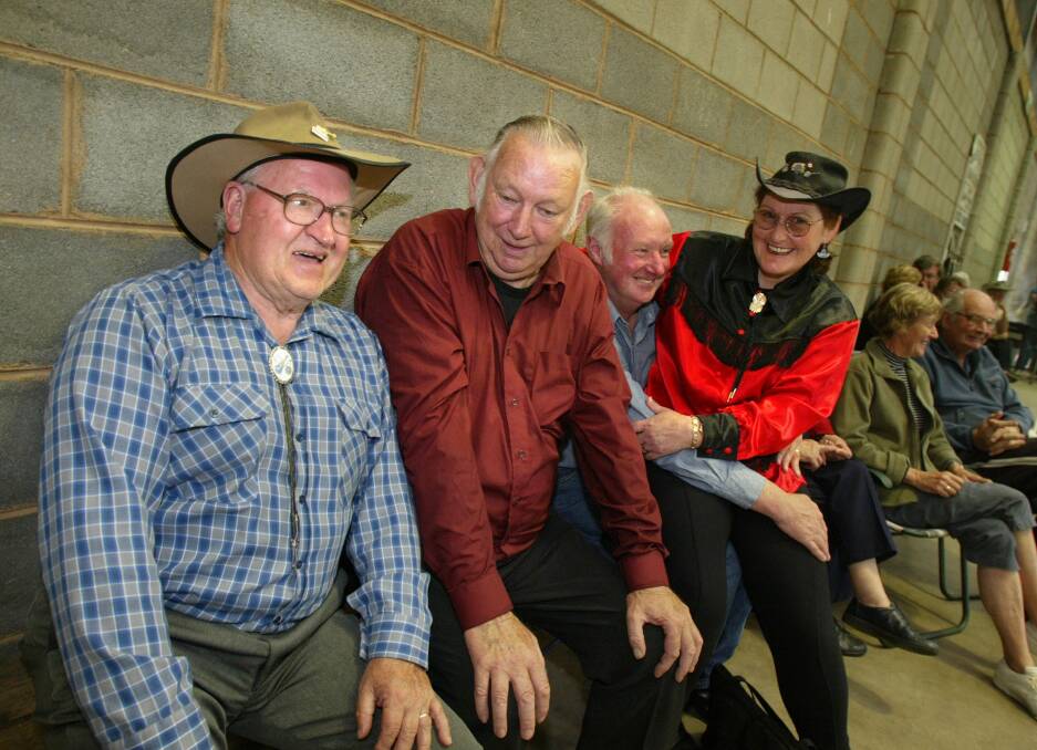 Having a good old 'Country and Western' time at the Koroit sports complex fundraising concert on Sunday were, from left: Kevin Durdin, Jack Foran, Kevin Commerford and Carol Conway.