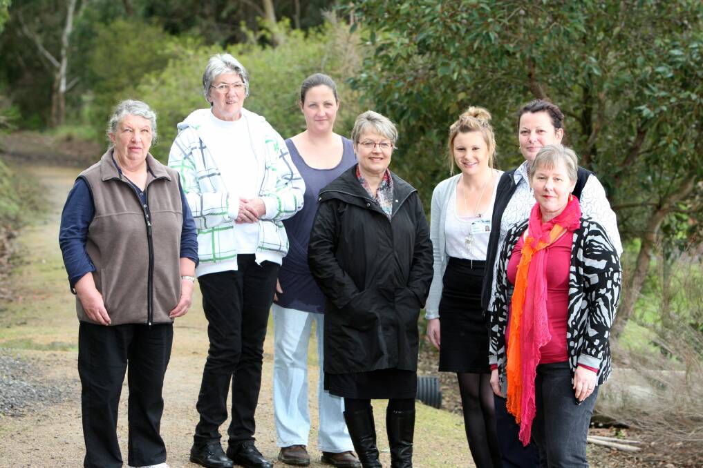 Jean Lemke, Cheryle Perry, Erin Beasley, Helen Durant, Tracey Egan, Rhonda McGauchie and Rosemarie Barby are all involved in the development of the Corangamite Shire's booklet encouraging people to enjoy the benefits of walking.