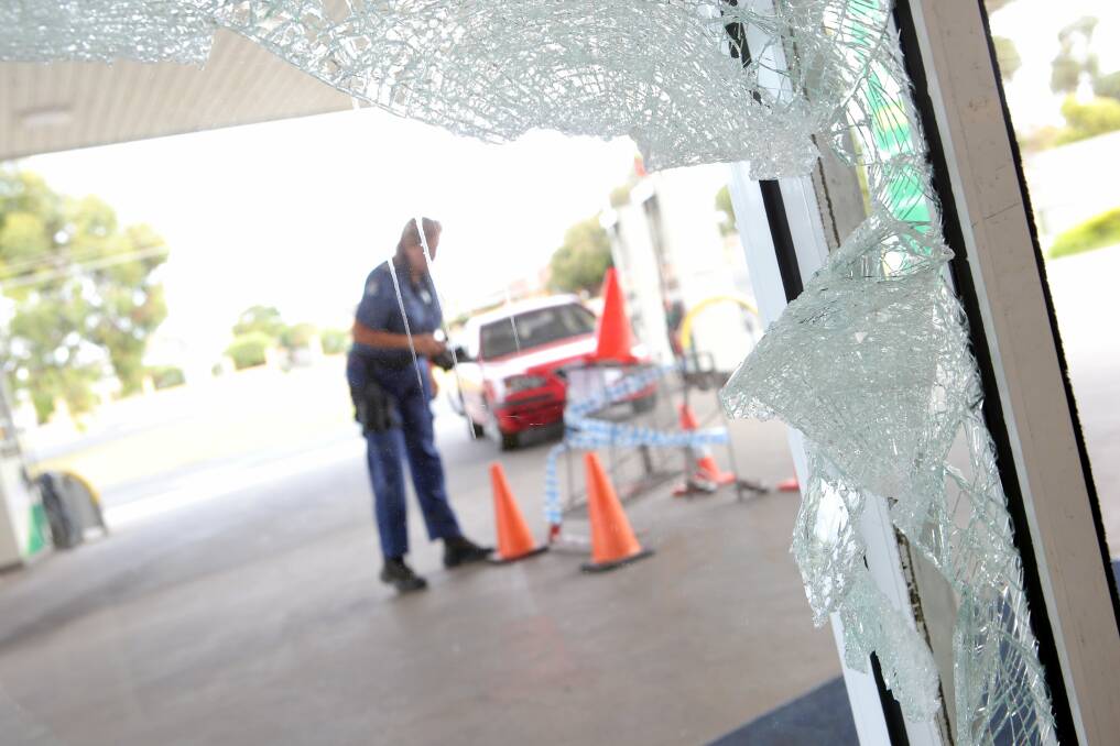 Two burglaries, which police say are linked, occurred at the Homemaker Centre Subway outlet and the Mortlake Road IGA service station.