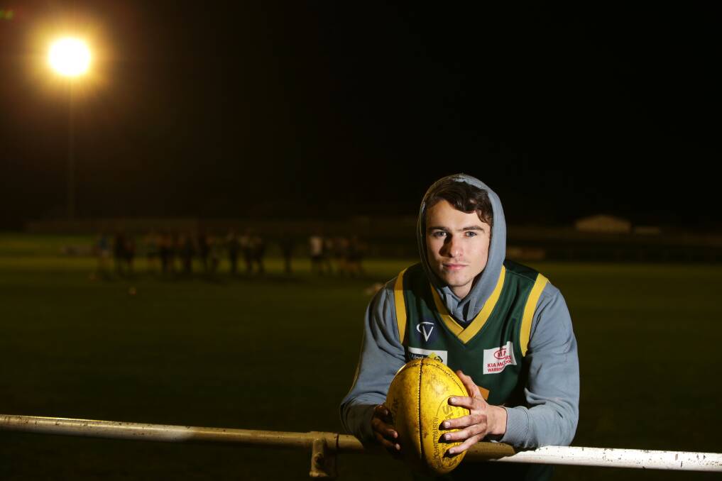 Old Collegians wingman Dylan O'Brien, 19, is having a strong year after moving from Koroit. Picture: ROB GUNSTONE