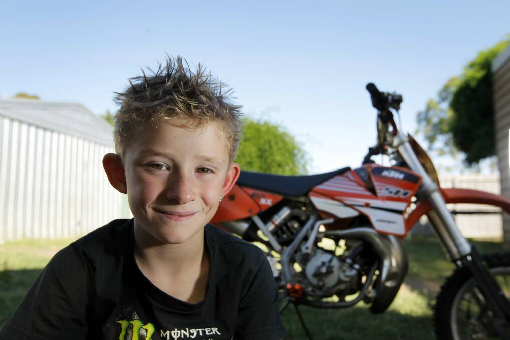 Dylan Parsons, 9, won Warrnambool Motorcycle Club's 50cc division one award.