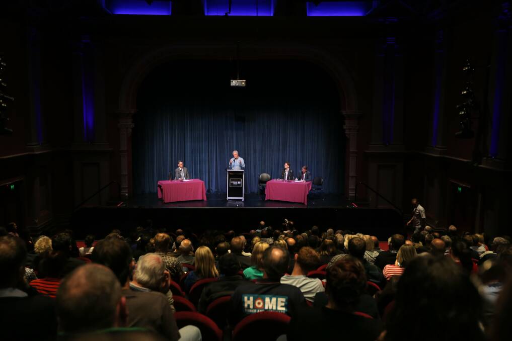Telstra exchange fire public meeting at the Lighthouse Theatre.