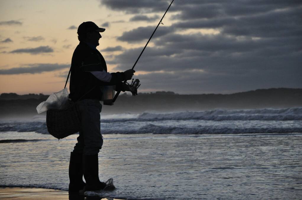 Alison Toohey's photo of a fisherman on Lady Bay beach has been selected for a new V/Line tourism promotion.