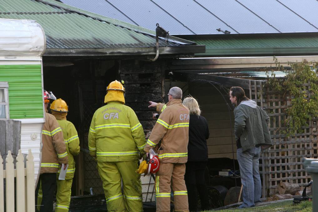 A house fire at Merrivale last week started when a burning log rolled from a fireplace.
