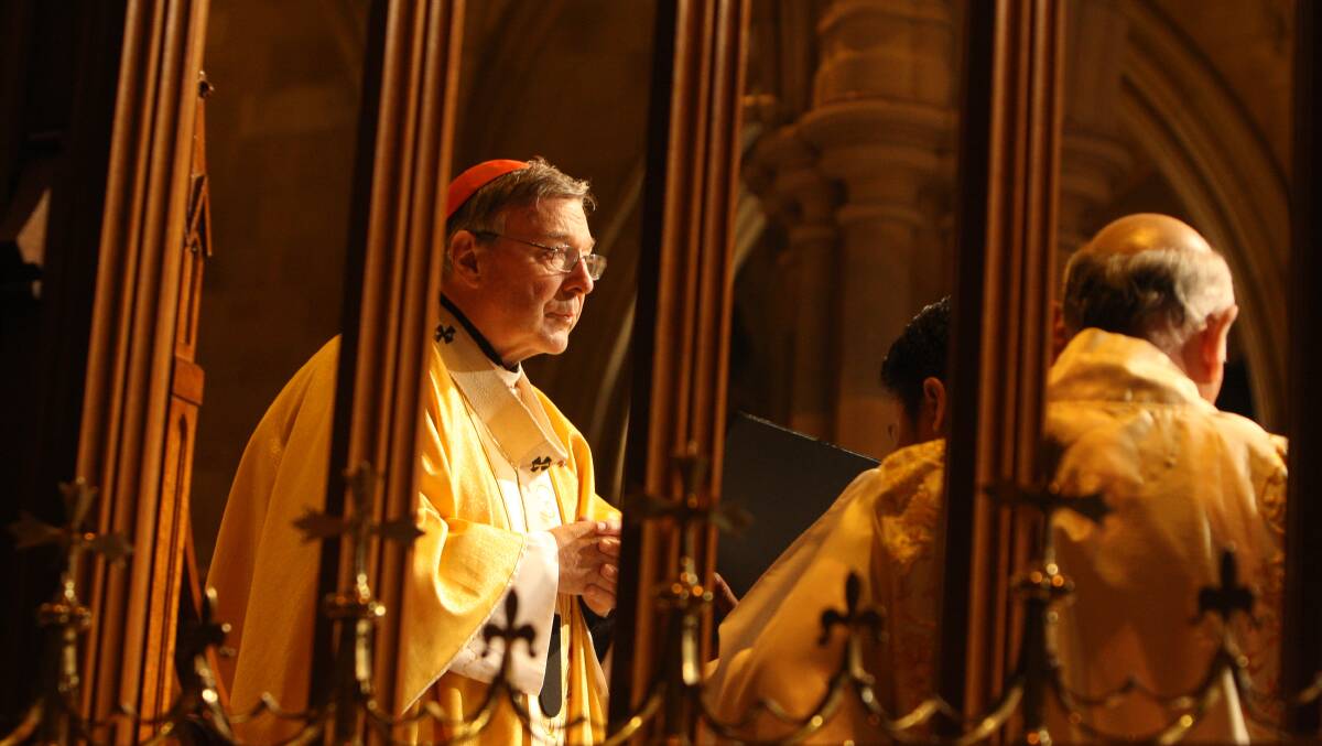 George Pell at St Mary's Cathedral in June 2011. Picture by Sylvia Liber