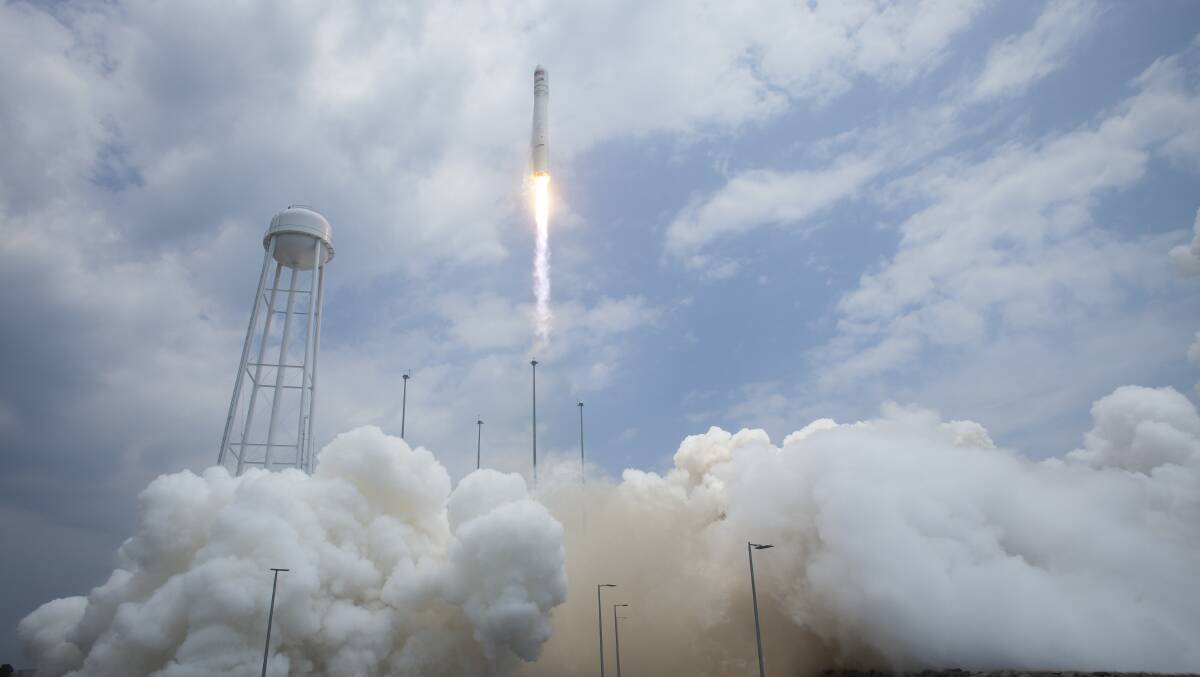A spacecraft launches from a NASA station in the United States. Picture: Getty Images