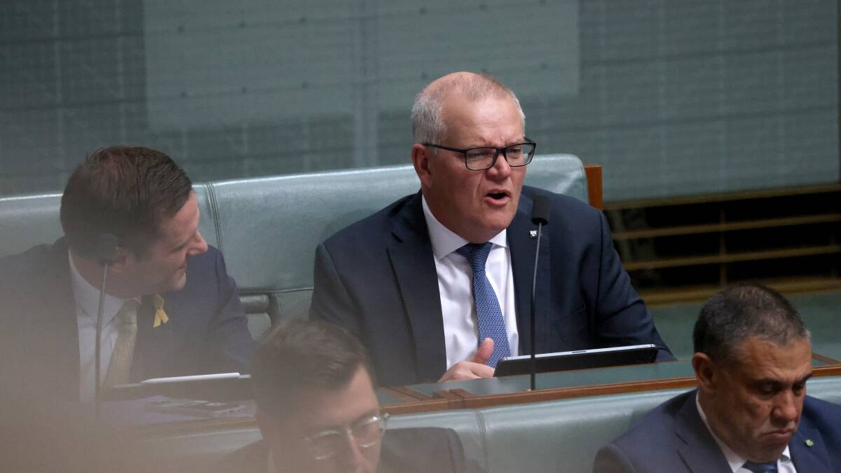 Former prime minister Scott Morrison at House of Representatives question time. Picture by James Croucher