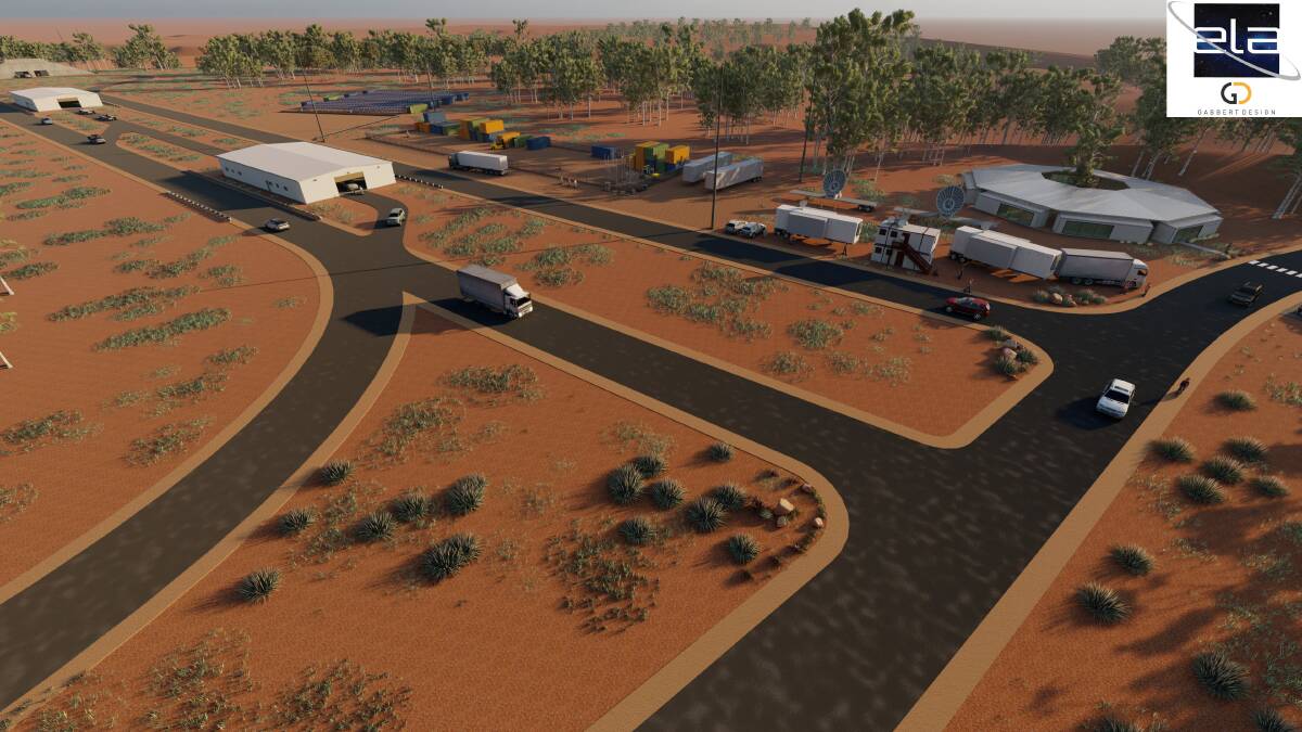An artist's impression of the site's operational base.