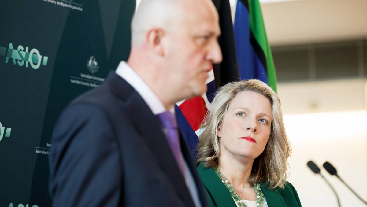 ASIO Director-General of Security Mike Burgess and Home Affairs Minister Clare O'Neil. Picture by Sitthixay Ditthavong