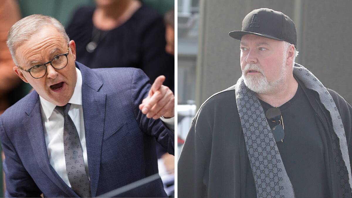 Prime Minister Anthony Albanese, left, and Kyle Sandilands. Pictures by Sitthixay Ditthavong, Getty Images 