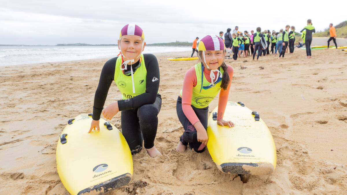 Warrnambool Nippers Luca Dwyer and Chloe Campling are ready for the state championships. Picture by Anthony Brady