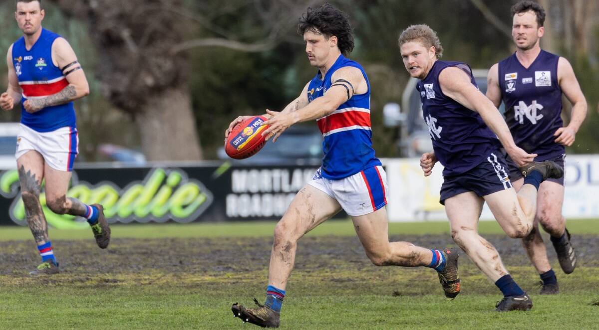 Brad Gedye, pictured playing for Panmure in 2023, will make his debut for North Warrnambool Eagles on Saturday. Picture by Anthony Brady