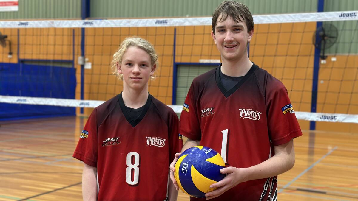Noah Ontronen and Lucas Byron will play for the South West Pirates at the Horsham volleyball tournament. Picture by Matt Hughes