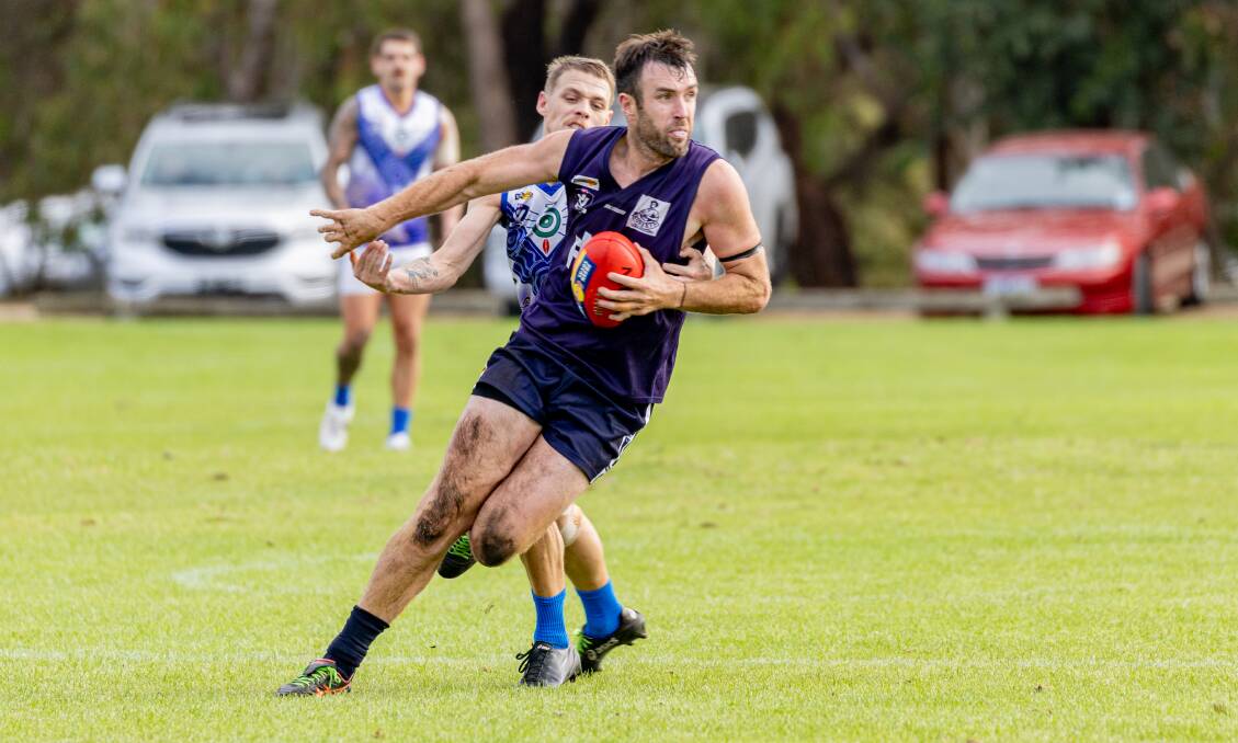 Star recruit Ben Dobson kicked two goals on debut for Nirranda. Picture by Eddie Guerrero