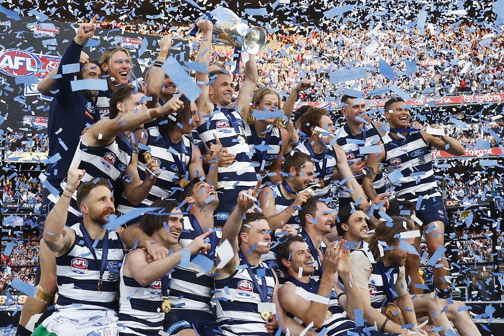 Geelong Cats are visiting Warrnambool for a community camp. Picture by Getty Images