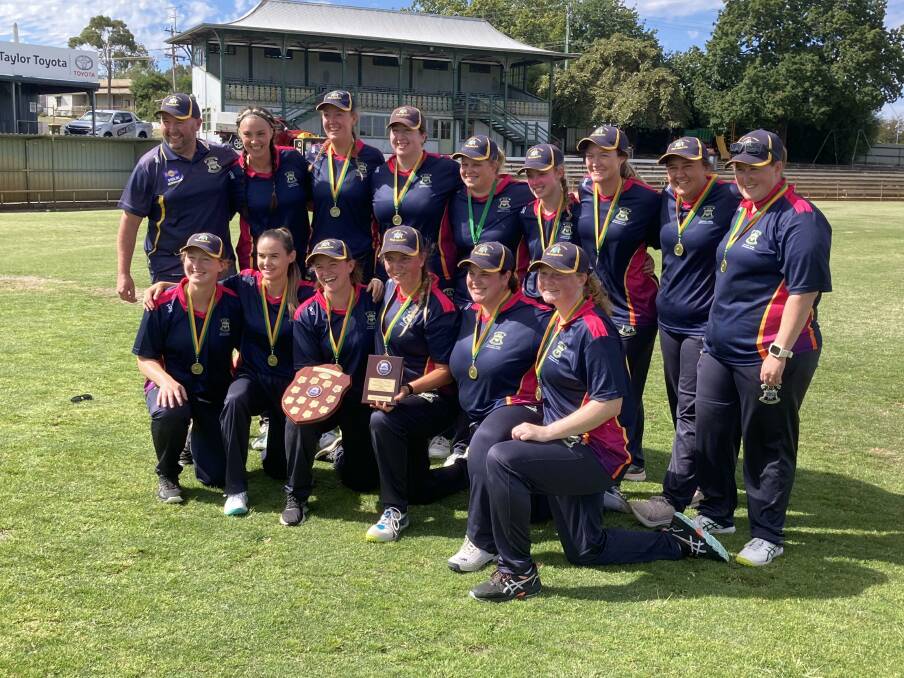 Warrnambool poses after clinching the inaugural Festival of Cricket Women's title. Picture supplied