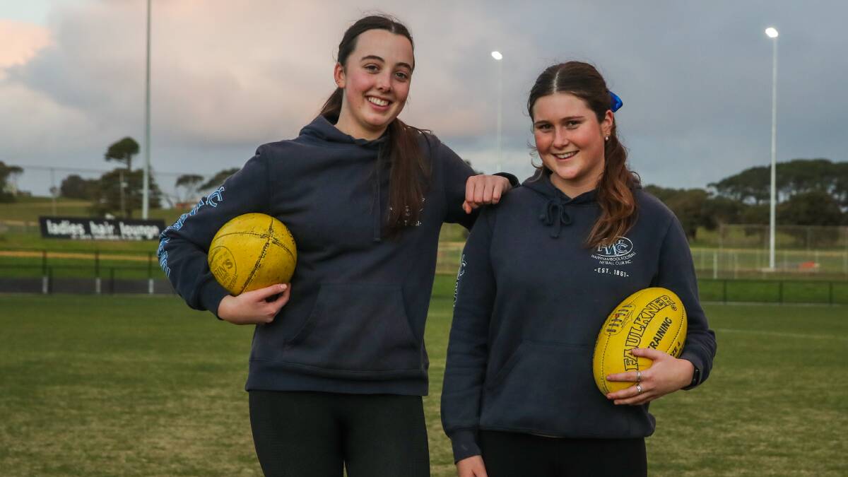 EXCITED: Warrnambool's Emma Zerbe and Ascha Peterson are pumped for the grand final. Picture: Morgan Hancock