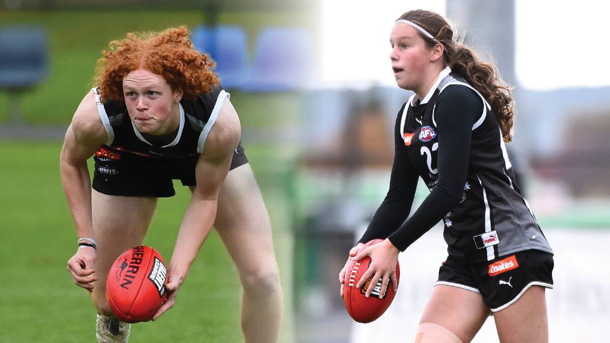 South Warrnambool's Wil Rantall and Maggie Johnstone made their Coates Talent League debuts on Sunday. Pictures by Adam Trafford and Kate Healy