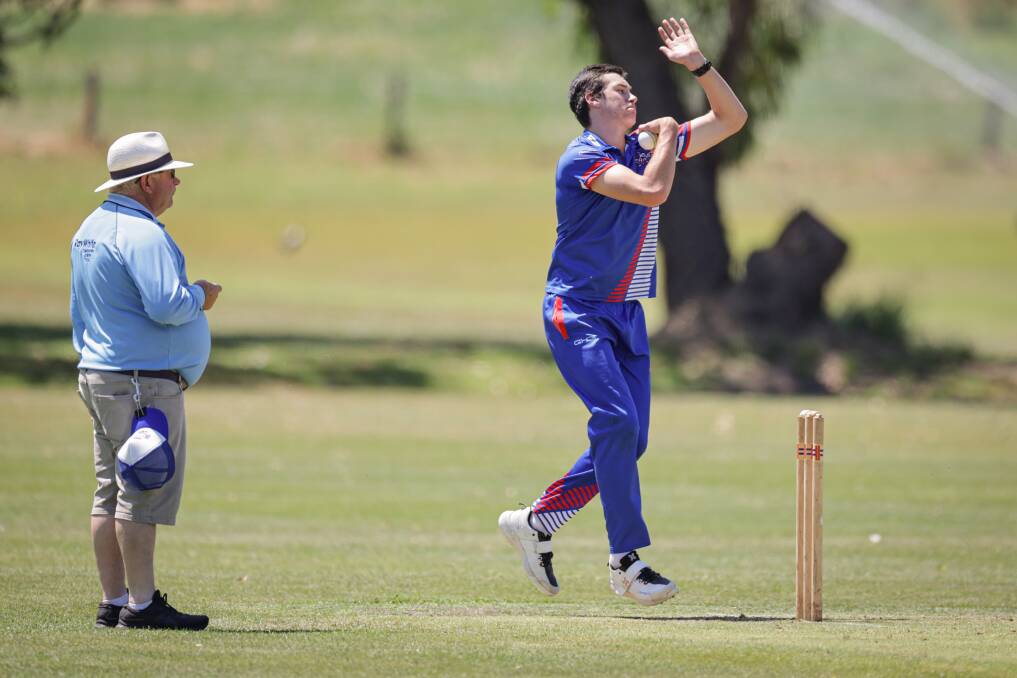 Tyson Royal, pictured bowling for Terang last season, has crossed to Ecklin for the upcoming campaign. Picture by Sean McKenna