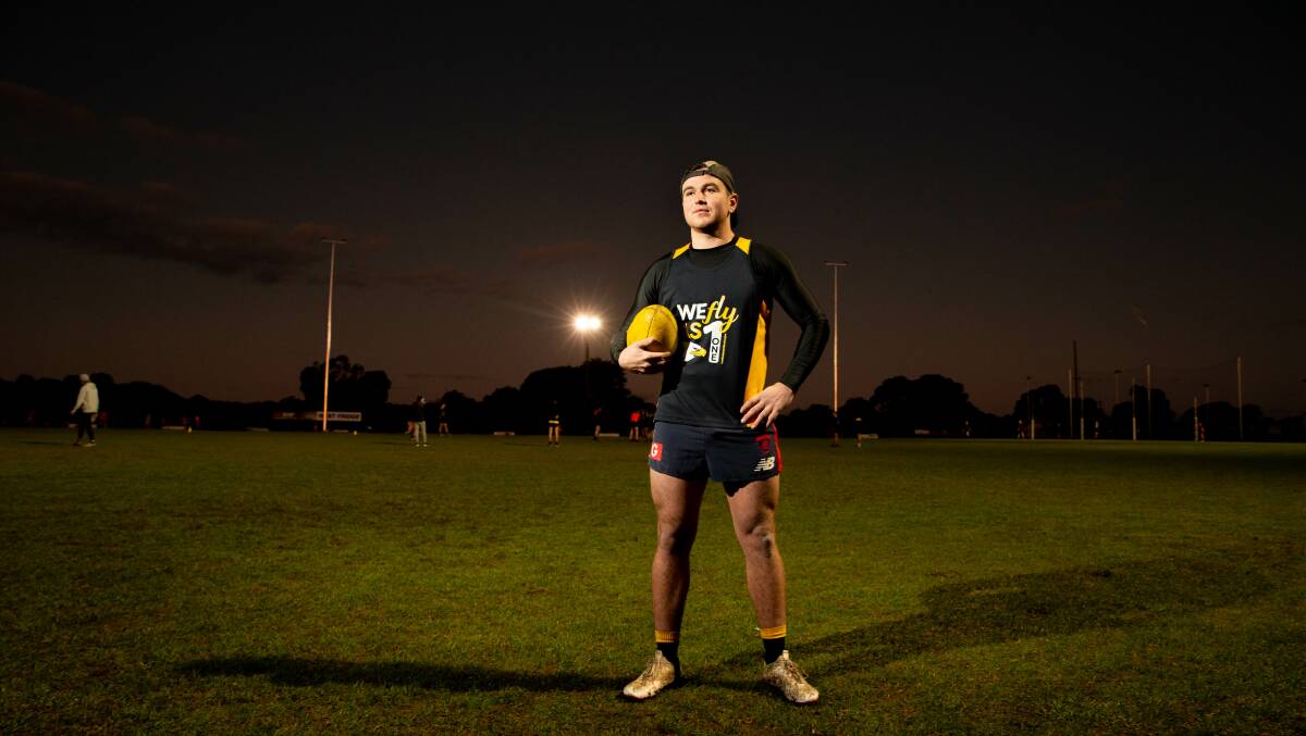 RISING: Jack Johnstone is enjoying his first season of senior football for the Eagles. Picture: Chris Doheny