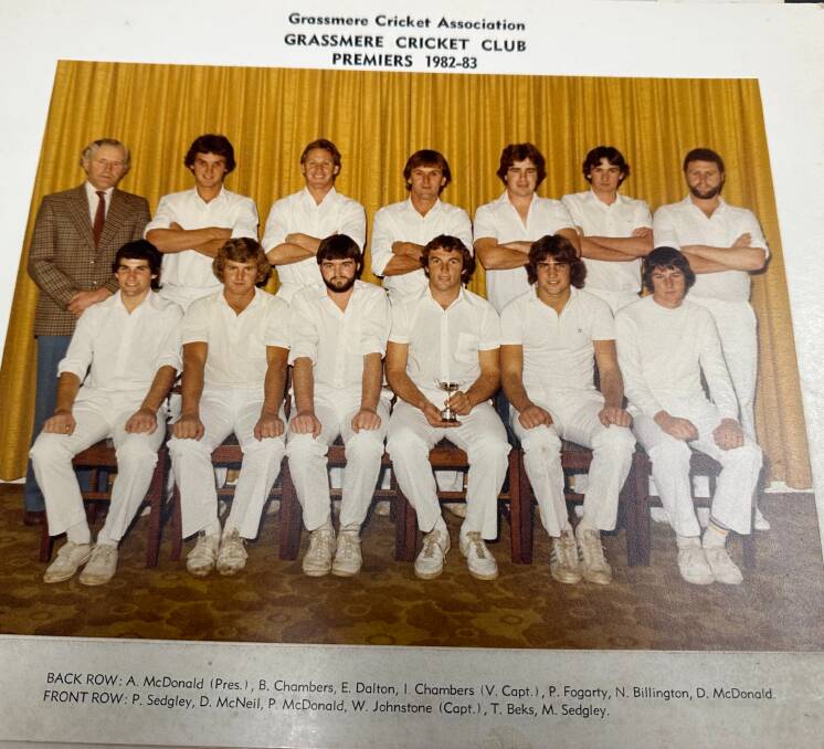 The 1982-83 Grassmere premiership team.