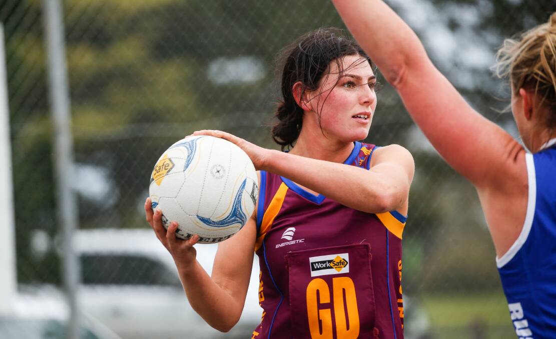 FOCUS: South Rovers' Lily Schrama playing against Russells Creek in round ten. Picture: Anthony Brady