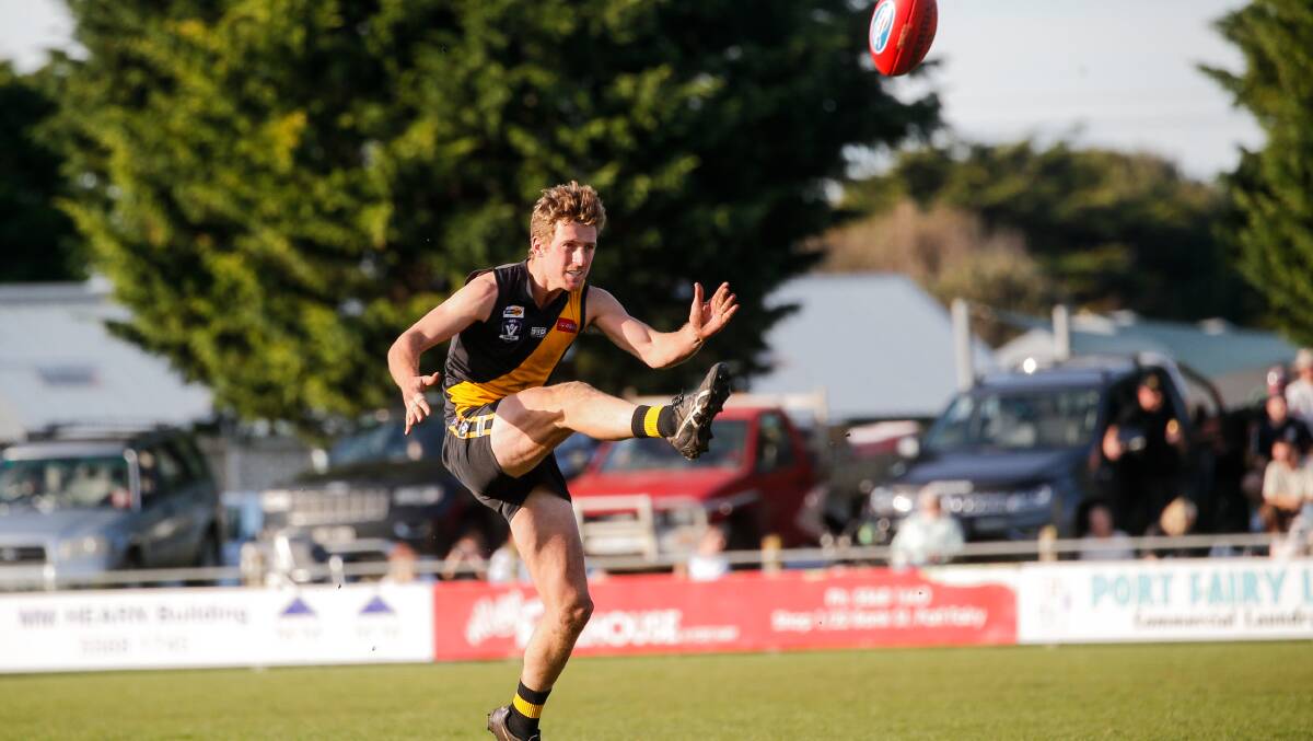 Star Portland forward Tom Sharp, pictured in 2022, played his first senior game of the season for the Tigers on Saturday. Picture by Anthony Brady