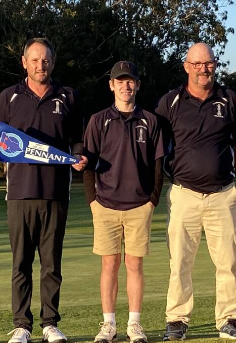 TALENT: Camperdown's Thomas Baker (middle) has committed to golf and is reaping the rewards. Picture: supplied