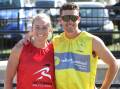 Viking Athletics stablemates Chloe Mannix-Power and Brad Hunt won the 2023 Warrnambool Men's and Women's Gifts. Picture by Anthony Brady
