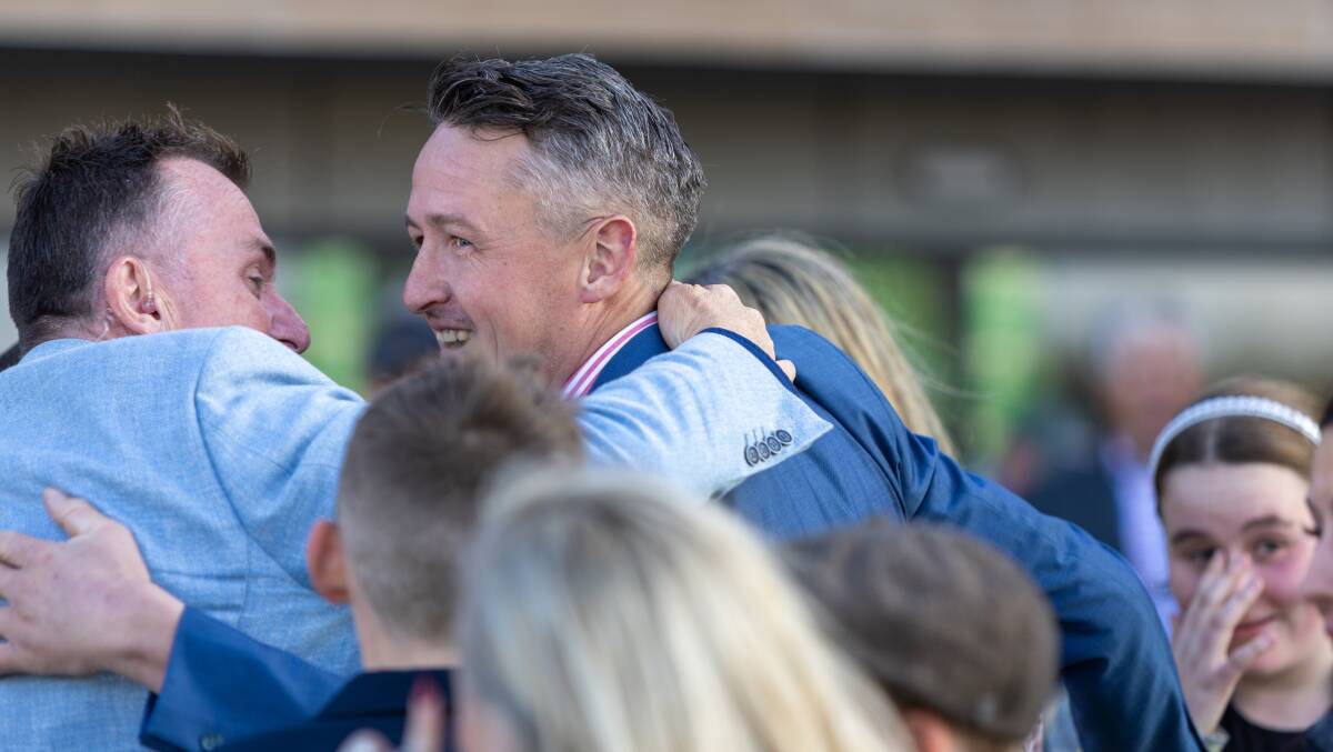 Trainer Shane Jackson was thrilled after his horse Mystery Island won the Warrnambool Cup. Picture by Eddie Guerrero