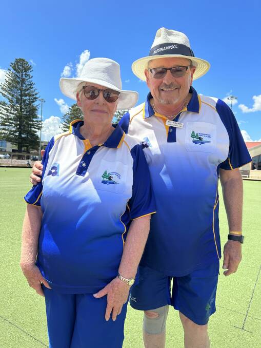 Warrnambool bowler Brenda Hawker (with Tony Willsdon) has been bowling for two decades. Picture by Matt Hughes