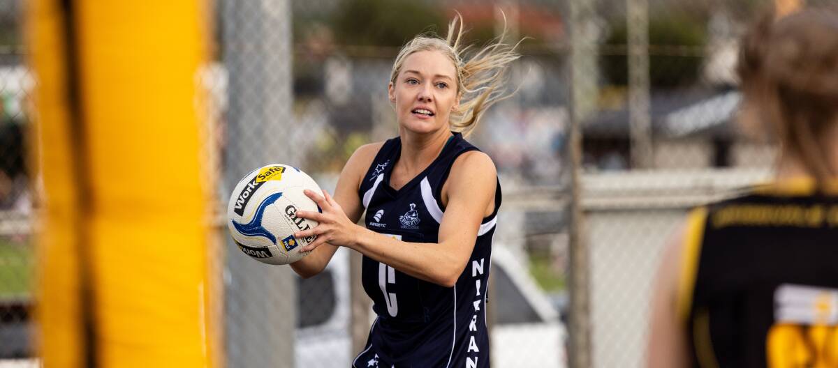 Jo Couch, pictured against Merrivale in round one, was a standout for Nirranda against Russells Creek. Picture by Anthony Brady