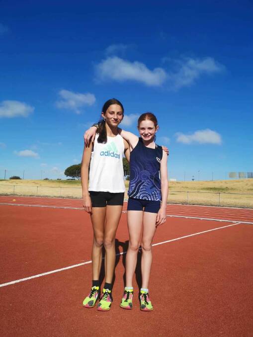 Miranda Jansz and Charlotte Staaks are close friends and enjoy athletics. Picture supplied