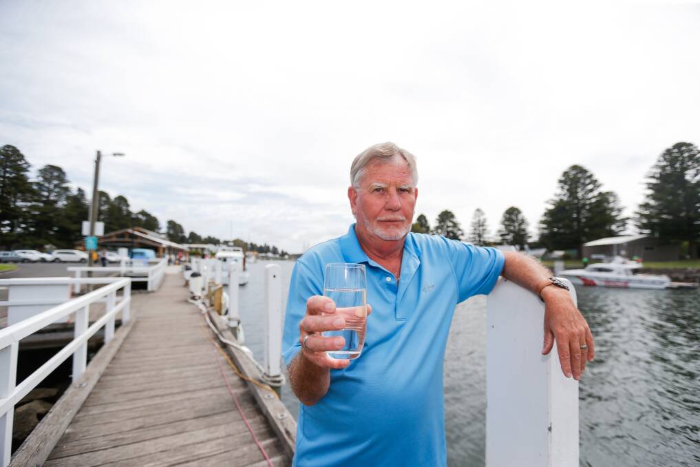 Moyne Shire Council has joined the calls for an immediate solution to Port Fairy's unpalatable drinking water (pictured is water campaigner John Konings). Picture by Anthony Brady
