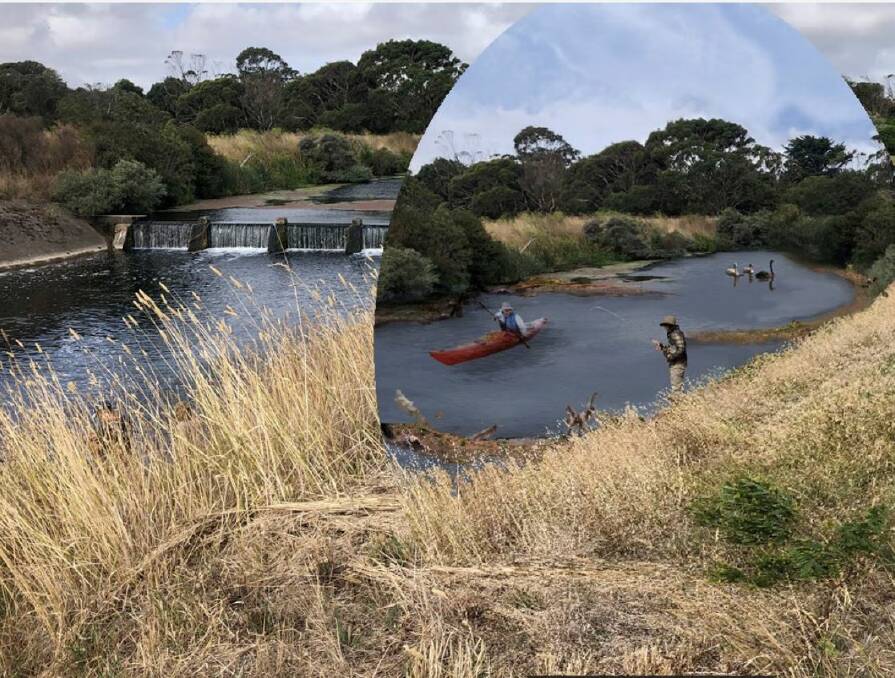 Transformed: An artist's impression of what the stretch of the Merri River will look like after the weir is removed.