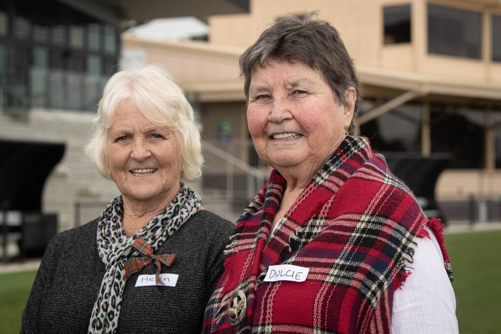 Scottish Highland dancing veteran Dulcie Hirst-Jervies with her first ever student, Helen Dyson, who she taught 65 years ago. Picture by Sean McKenna