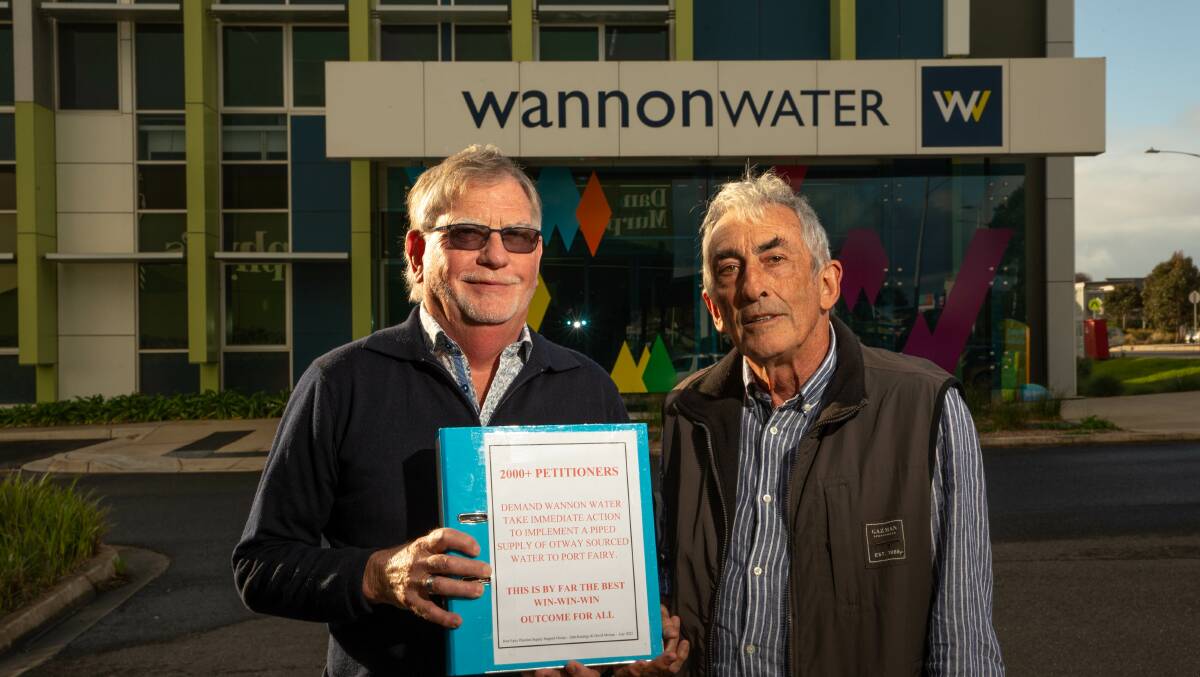 Port Fairy water pipeline campaigners John Konings and David McLean have welcomed $26 million in federal funding to guarantee a solution to the town's drinking water problem.