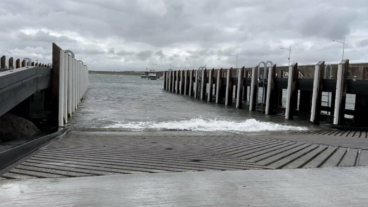 The newly rebuilt Warrnambool boat ramp prior to the remedial works Warrnambool City Council were forced to make.