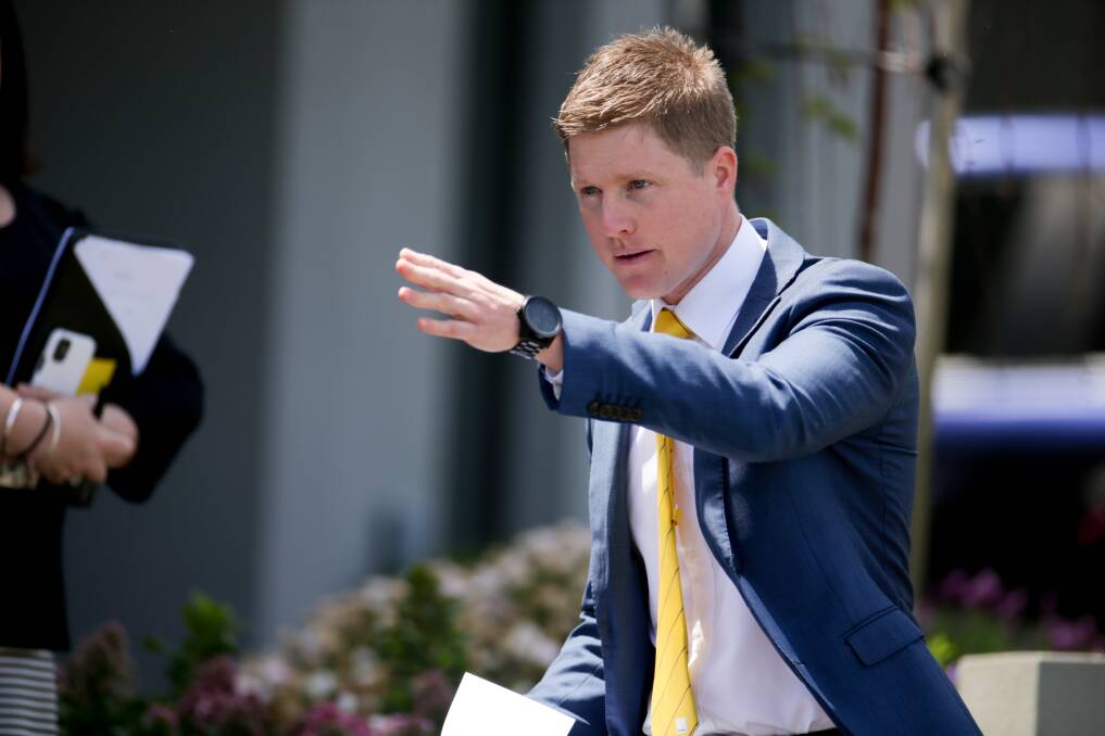 Ray White auctioneer Fergus Torpy said the results under the hammer on Saturday were a sign the Warrnambool market was holding up well to interest rate pressures. Picture by Chris Doheny