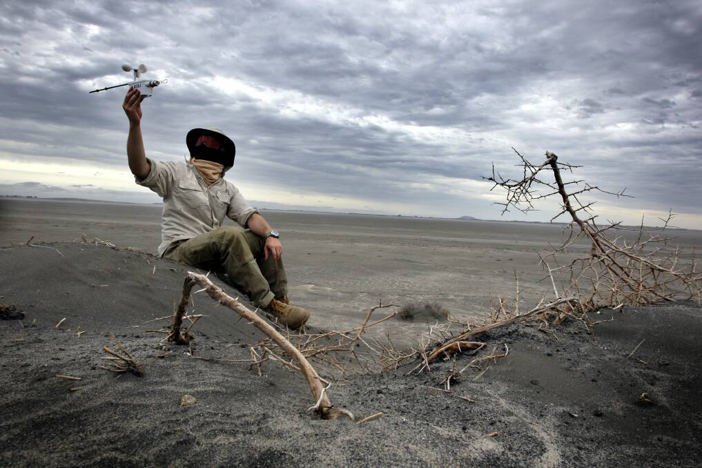 Scientists from Monash University and Australian National University took samples from the dried up Lake Gnarpurt, near Lismore, Victoria during the 2008 drought. File picture